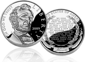 2009 Abraham Lincoln Commemorative Silver Dollar