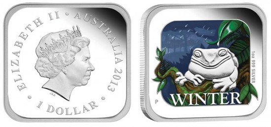 2013 Winter Silver Proof Square Coin