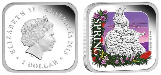 2013 Spring Silver Proof Square Coin