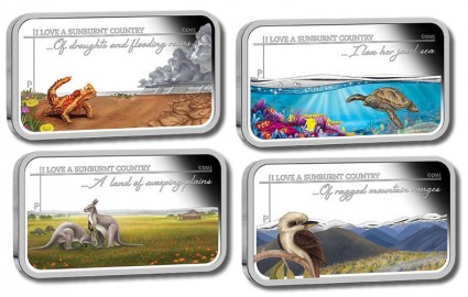 2015 Sunburnt Country Silver Rectangle Coins